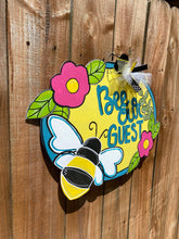 Load image into Gallery viewer, Bee our guest door hanger • door decoration • porch sign