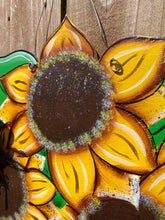 Load image into Gallery viewer, Sunflower door hanger, Pail of flowers, door hanger, sign, sunflower decor