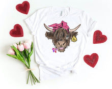 Load image into Gallery viewer, Sublimation-Highland cow, digital download for sublimation, svg file for sublimation, Valentine's Highland Cow, shaggy cow download