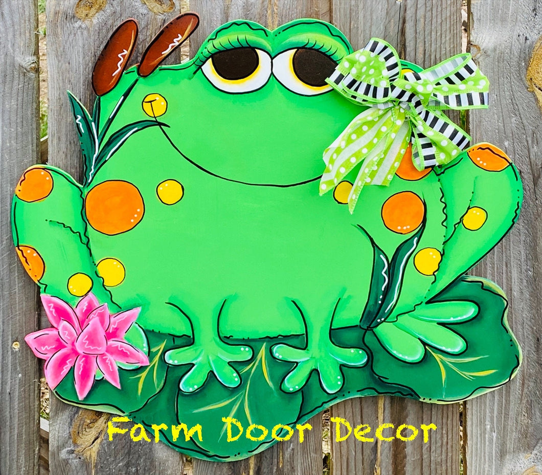 TEMPLATE- Frog, Instant Download, frog door hanger, frog template, summer template, summer door hanger, frog decor, frog door decor