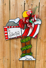 Load image into Gallery viewer, Christmas door hanger, door hanger, Santa mailbox , Christmas gift, holiday sign, holiday door hanger
