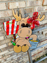 Load image into Gallery viewer, Reindeer door hanger| Deer Door hanger| Fall Door hanger| Hunting Door hanger
